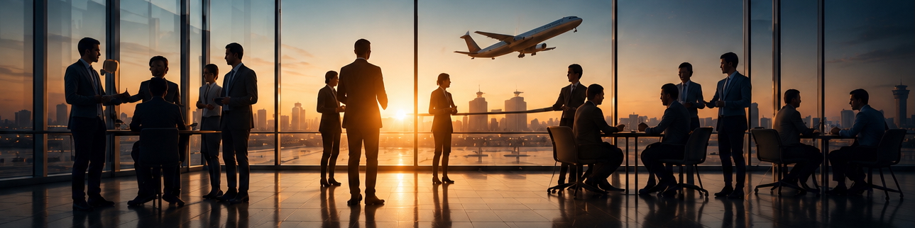 Aviation business professionals